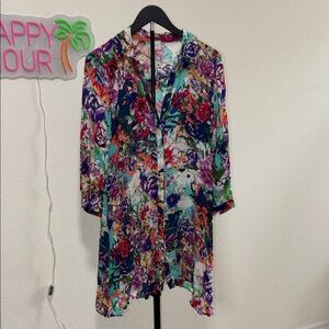 CUPIO Floral Multicolor Women's Top